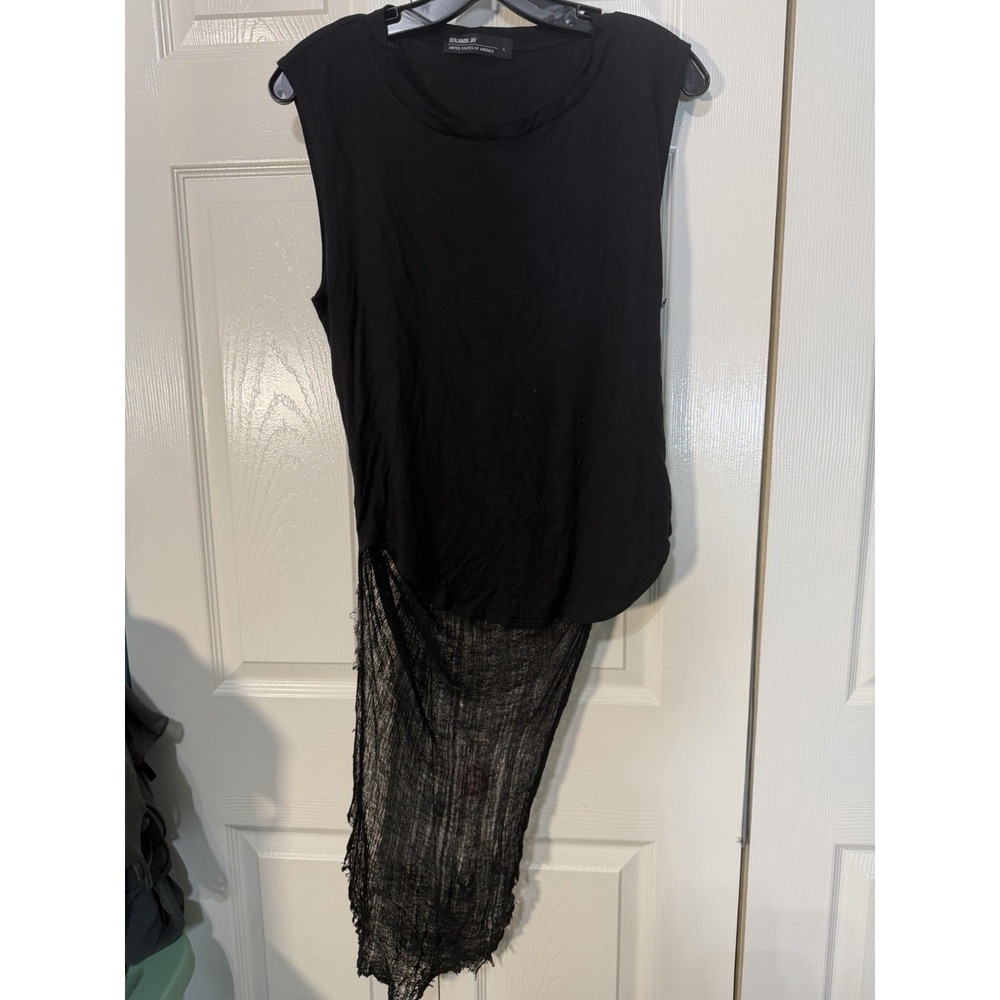 Benjamin Jay Women's Distressed Tank Top NWT Black Size L